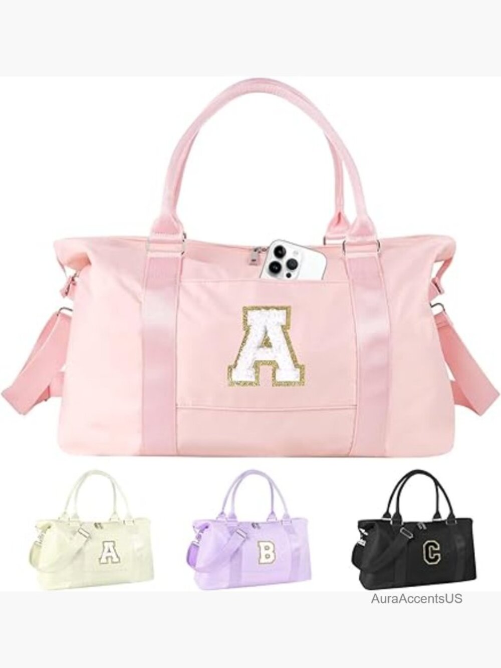 Personalized Initial Travel Duffel Bag Weekender Gym Dance Overnight Bag